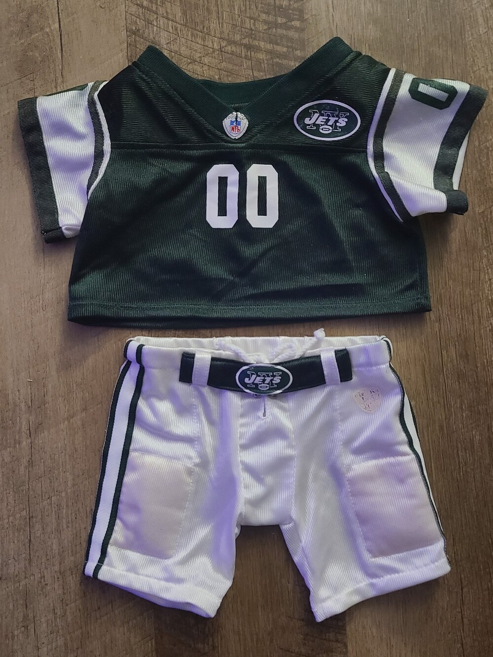 🏈 Build-A-Bear Green & White NFL New York JETS Football Jersey and Pants
